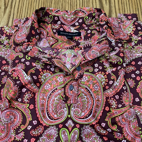 Banana Republic Paisley Print Dress, like new, very colorful and stylish!! - Picture 3 of 7